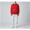 AMBUSH Felpa Uomo XS Rosso Girocollo Logo Pullover In Cotone 100%