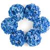 DuHouse Fiori artificiali di ortensia in seta più grandi con stelo, fiori finti di ortensia per matrimoni, casa, giardino, centrotavola, confezione da 6(blu reale)