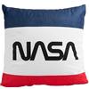 United Labels NASA - Cuscino da divano, 30 x 30 cm, colore: blu/bianco e rosso, per gli appassionati dello spazio