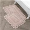 Laura Ashley Tappeti e tappetini da Bagno in Cotone XL, all'Uncinetto, 43,2 x 61 cm/53,3 x 86,4 cm, Rosa Antico