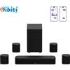 casse audio casa tv 4 Altoparlanti Surround Soundbar TV, 330W Peak, Sistema Audi