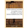 Sans Auteur Procès-Verbal de l'Assemblée de Notables, Tenue À Versai (Tascabile)