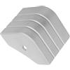 Silver Aluminum Pontoon Deck Corner Cap Replacement Rail End Cover Marine Use