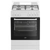 Beko FBE62011WC Cucina Gas 4 Fornelli con forno elettrico da 60 cm Bianco