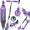 WeLLIFE Rider Monopattino Bambini e Ragazzi Pieghevole, Ruote LED 145 mm | Pieghevole in alluminio, manubrio 78/83/88 cm, ruote LED 145 mm, freno a pedale, ABEC 7 RS e portata fino a 100 kg