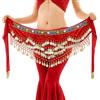 Baisdan Cintura di Danza del Ventre da Donna, Gonna per Danza del Ventre con Monete e Costume per Danza del Ventre con Strass Colorati