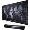 Cmhoo - Tappetino professionale XXL da gaming, per mouse e computer, 90 x 40 x 0,2 cm, ampio, motivo mappa