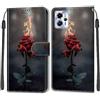 SIENIANLINE Cover per Motorola Moto G13 / G23 / G53 custodia portafoglio Fiore | Chiusura magnetica, Scomparti carte, Funzione supporto, Pelle PU flip cover per Moto G13 / G53