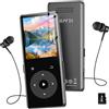 AGPTEK 64GB Lettore MP3 Bluetooth 5.4,1,8'' MP3 Player con Altoparlante | Lettore Musicale con Audio di Alta Qualità, Lettore Portatile Sportivo Radio FM, Pulsanti Tattili, Supporta fino a 128GB