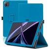 Envibe Custodia per Acer Iconia Tab A10 (A10-21-A0T7) 10.1 Pollici, Cover Tablet Acer Iconia Tab A10-21-A43P, Copertura Protettiva Pieghevole con Supporto per Matita e Cinturino da Polso. (Azzurro)