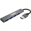 adj HUB USB 3.2 4PORTE TETRA GY COMPATIBILE USB1.1/2.0 NOTEBOOK ADJ