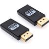 JZK 2 adattatori per DisplayPort a HDMI, convertitore per DisplayPort (DP) maschio unidirezionale placcato oro 4K a 60Hz a HDMI femmina per Lenovo, per Dell, per HP, per Asus, per AMD, laptop, HDTV
