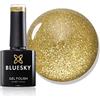 BLUESKY Smalto Per Unghie Gel, Good As Gold, Platinum02, Bagliore, Luccichio, Oro (Per Lampade Uv E Led) - 10 Ml