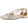 GIOSEPPO Ballerine in Pelle Blu con INTRECCI per Donna LESKOVIC
