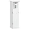 Easycomfort Mobile Bagno con Porta Carta Igienica e Armadietto in Legno MDF, 21.5x17.8x66.5cm, Bianco
