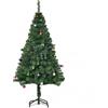 Easycomfort Albero di Natale 150cm con 420 Rami in PVC Ignifughi, Albero di Natale con Decorazioni e Rami Folti, Verde