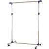 Easycomfort Appendiabiti Stender Porta abiti singolo per vestiti, in acciaio inox su ruote. Larghezza e altezza regolabili