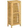 Easycomfort Armadietto Bagno in Bambù con Ripiano Interno Regolabile, 30x19.9x70 cm, color Legno