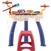 Easycomfort Pianola per Bambini 3-6 Anni con Sgabello, Microfono, Tamburo e Bacchette, in PP e ABS, 74x32.2x71 cm