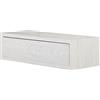 MODULARREDO | LEGOLO Mensola da Muro con Cassetto, Comodino Sospeso, Mensola da Parete, 45x13.4 p20 cm, Rovere Sbiancato - Made in Italy