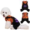 Beyinkoy Pigiama Halloween per cani, tutina 2-in-1 con zucche e pipistrelli | Body per cuccioli, costume comodo ed elasticizzato, abbigliamento Halloween, cani piccoli, tutina morbida per casa e feste
