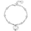 Brosway Bracciale Donna in Acciaio | Bracciale con Cristalli e Simbolo Cuore | Collezione Chakra - BHKB211