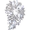 EVER FAITH Spilla Regalo, Marquise Cristallo Austriaco Sposa Mazzo di Fiori e Foglie Spilla