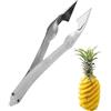 Dinchaakuarry Peeler Ananas: Cutter Ananas Nucleo Pinze Per Peeler Ananas, Cutter Occhi Di Ananas | Rimozione Di Gambo Di Fragola, Clip Di Ananas In Acciaio Inox Per Rimuovere Occhi, 13x2,5x3cm