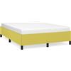 vidaXL Struttura letto senza materasso verde 140x200 cm tessuto