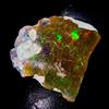 AK GEMS AND JEWELLERY Ethiopian Opal Naturale Grezzo Fuoco Nero Opale 20,5ct 20x20mm