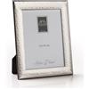 ARTÉ 13x18 Cornice per foto, Made in Italy, elegante placcata in argento, Fascia 2,5 cm, Silver Plated antiossidante, Bellissima cornice in Silver Plated con retro in legno mogano E102/13x18