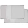 reslaflex Coppia Cuscini Memory Foam Ergonomico Bianco, Modello Saponetta, Fodera Jersey, 70x40x11 cm