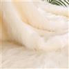 Fabrics-City bianco lana tessuto pelliccia sintetica a pelo lungo, finta di shaggy, morbido per abbigliamento, accessori e decorazioni, ideale craft moda, 2706