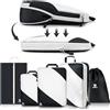 AiQInu Organizer Valigia 5 Pezzi Set, Compressione Packing Cube Salvaspazio Espandibile Ultraleggero Viaggio Organizer per i Vestiti,Scarpe,Intimo Set da Viaggio per Zaini o Bagagli a Mano