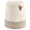 Bizzotto Pouf Deva colore Naturale e Grigio Scuro