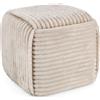 Bizzotto Pouf da Interno Cube colore Tortora