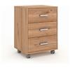 Generico CASSETTIERA 3 CASSETTI CM.50X41X70H COLORE ROVERE CADIZ