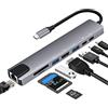 USX MOUNT Hub USB C 8 in 1, Adattatore USB C a 4K HDMI,Ethernet RJ45,100W PD,Lettore Schede SD/TF,USB 3.0/2.0, Docking Station Compatibile con MacBook Air/Pro, iPhone 15 Plus Pro Max, Switch
