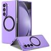 ZHOZEXIN Custodia magnetica per Samsung Galaxy Z Fold 6, custodia protettiva antiurto per Samsung Galaxy Z Fold 6 (viola)
