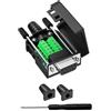 YIOVVOM Connettore adattatore DB9 RS232 D-Sub femmina poli adattatore porta a connettore terminale segnale modulo con custodia (connettore femmina DB9, con custodia a