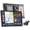 NUOTIAN 9 pollici CarPlay Display per auto - Compatibile con Apple CarPlay & Android Auto, Bluetooth 5.3,1080P telecamera retromarcia, GPS Navigation, 64G TF, FM, AUX, (con supporto ventosa)