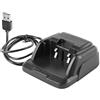 Retevis RT27 Caricabatterie per Ricetrasmittente, Base di Ricarica Originale con USB, Compatto e Resistente, Compatibile con RT27, per Uso Aziendale, Nero (1 Pezzo)