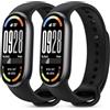 BDIG 2 Pezzi Cinturini Compatibile con Xiaomi Mi Band 10/9/8 Donna e Uomo,Cinturino Remplacement Sportivo Silicone Morbido Traspirante