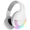 Hoopond Auricolare Bluetooth Senza Fili Sopra L'orecchio-Bianco | Stereo Hi-Fi 5.1 Canali,RGB LED Horse Race Retroilluminato,1000 mAh Ricaricabile,Leggero,Con Microfono,Per PC/iPad
