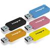 Integral Neon Chiavetta USB 32 Giga - Flash Drive USB 3.0 SuperSpeed - Pennetta USB veloce (Black/Pink/Yellow/Orange/Blue)