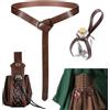NZZVNZ Abbigliamento Medievale di Halloween, Set di Accessori Medievali Bottiglia per Pozioni, Cintura Medievale Borsa in Pelle Artificiale, Cintura Vintage, Set di Accessori Medievali per Cosplay