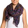 PANASIAM Sciarpa Batik Donna & Uomo - Scialle XXL, Grande Stola | Pezzo unico tinto a mano, 100% viscosa, stola XL, multifunzione: pareo, telo mare, gonna pareo & abito mare