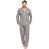 TRAMAS+ Pigiama da Uomo Camicia Lunga, 100% Cotone, con Manica Lunga e Pantalone Lungo, Completo da Notte Mezza Stagione