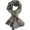 Rotfuchs Sciarpa a quadri beige grigio 100% lana (merino) da uomo, beige., 190 x 38 cm