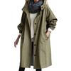 GXYANiaoy Trench Donna - Trench Lungo Donna Cappotto Classico A Doppiopetto Con Cintura Regolabile Impermeabile In Cotone Per Autunno Inverno Disponibile In Colori Beige Nero E Taglie S-5Xl